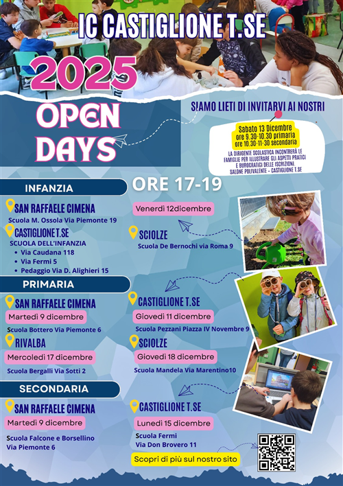 Open Day Scuole San Raffaele Cimena