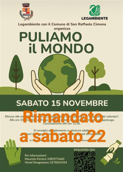 Puliamo il mondo RIMANDATO!
